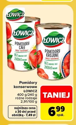 Pomidory konserwowe Łowicz promocja w Carrefour Market
