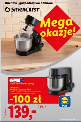 Robot kuchenny czarny Silvercrest 600W promocja w Lidl