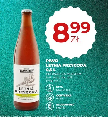 Piwo Letnia Przygoda Browar Za Miastem promocja w Duży Ben
