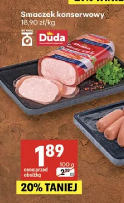 Smaczek konserwowy Duda promocja w Delikatesy Centrum