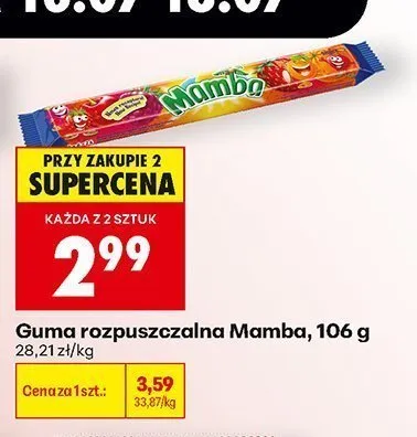 Guma rozpuszczalna Mamba promocja w Biedronka