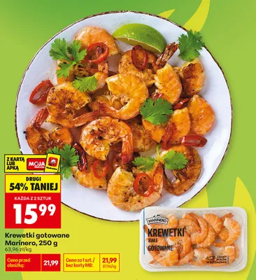 Krewetki gotowane Marinero promocja w Biedronka