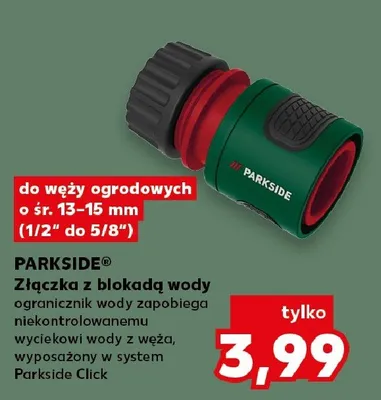 Złączka z blokadą wody PARKSIDE promocja w Kaufland