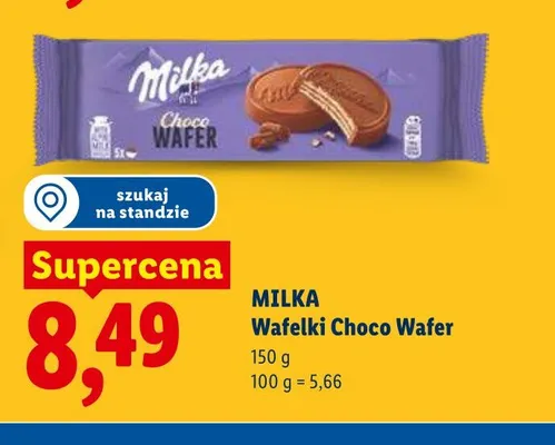 Wafelki Choco Wafer Milka promocja w Lidl