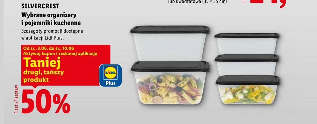 Wybrane organizery i pojemniki kuchenne SILVERCREST promocja w Lidl
