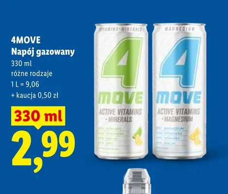 Napój gazowany 4Move Active Vitamins + Minerals promocja w Lidl