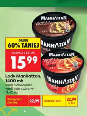 Lody Manhattan Vanilla Chocolate promocja w Biedronka
