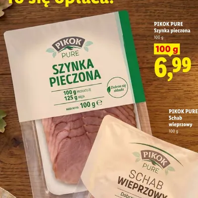 Szynka pieczona Pikok Pure promocja w Lidl