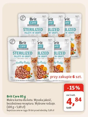 Mokra karma dla kota Brit Care promocja w MAXI ZOO