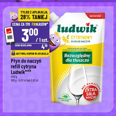 Płyn do naczyń refill cytryna Ludwik promocja w POLOmarket