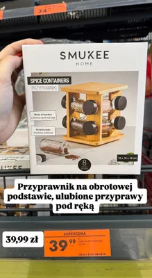 Przyprawnik z drewna bambusowego promocja w Biedronka