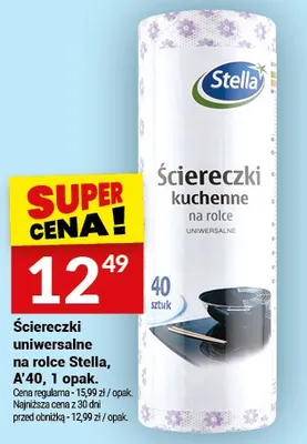 Ściereczki uniwersalne na rolce Stella, 4*40, 1opak. promocja w Twój Market