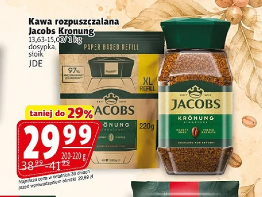 Kawa rozpuszczalna Jacobs Kronung słoik promocja w Prim Market