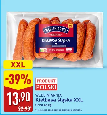 Kiełbasa śląska XXL promocja w Aldi
