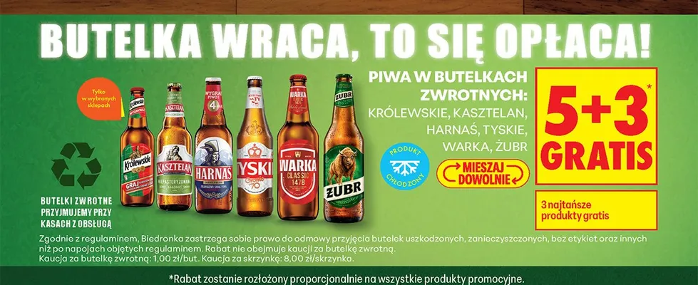 Piwo Kasztelan Niepasteryzowane promocja w Biedronka