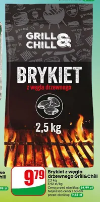 Brykiet z węgla drzewnego Grill&Chill promocja w Dino