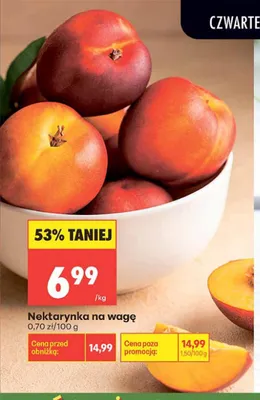 Nektarynka na wagę promocja w Biedronka