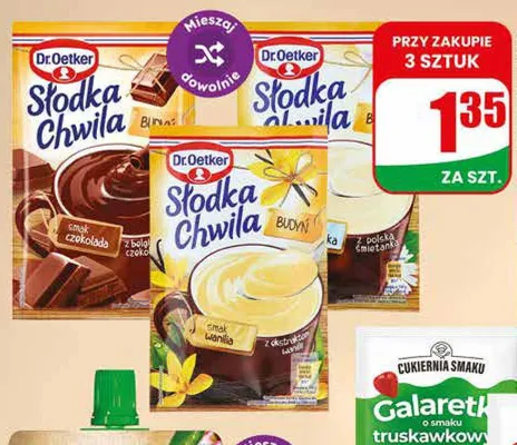 Budyń Słodka Chwila z polską śmietanką 43-45g Dr.Oetker promocja w Dino