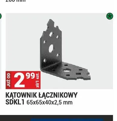Kątownik łącznikowy SDKL1 65x65x40x2,5mm promocja w Merkury Market
