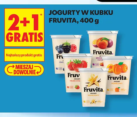 Jogurt Fruvita owoce leśne promocja w Biedronka