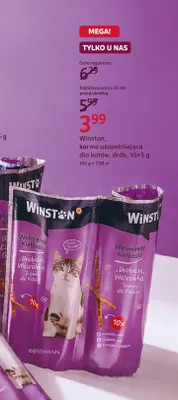 Karma uzupełniająca dla kotów drób Winston promocja w Rossmann