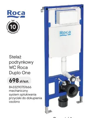 Stelaż podtynkowy WC Roca Duplo One promocja w Castorama