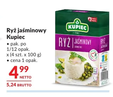 Ryż jaśminowy Kupiec promocja w Makro