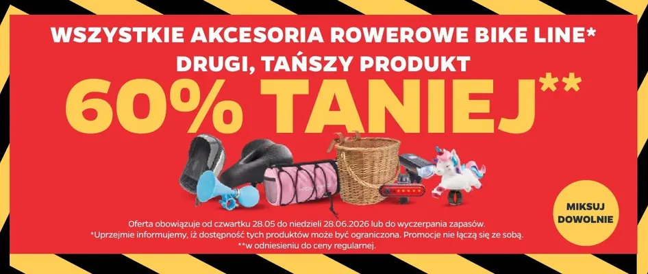 Akcesoria rowerowe Bike Line promocja w Netto