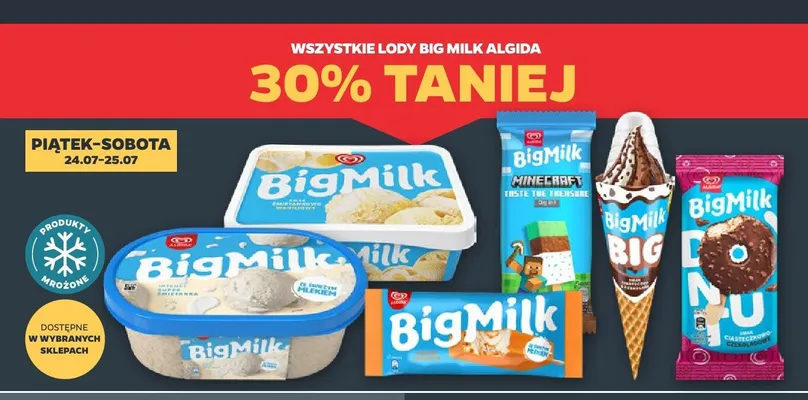 Lody Big Milk Minecraft promocja w Netto