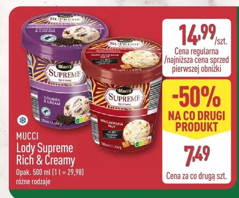 Lody supreme rich & creamy promocja w Aldi