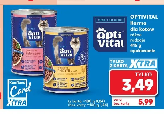 Karma dla kotów OPTIVITAL promocja w Kaufland