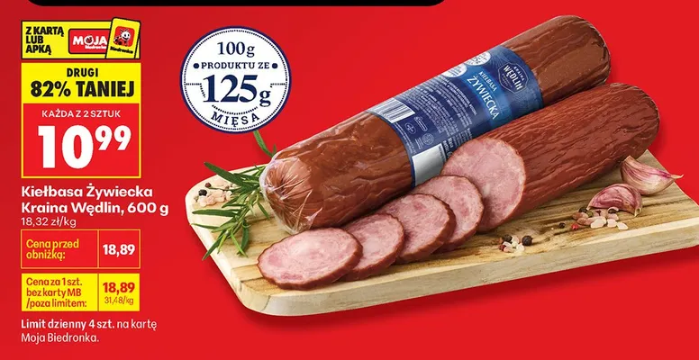 Kiełbasa żywiecka promocja w Biedronka