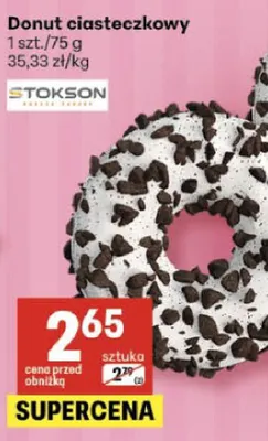 Donut ciasteczkowy promocja w Delikatesy Centrum