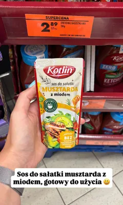Sos do sałatki Kotlin musztarda z miodem promocja w Biedronka