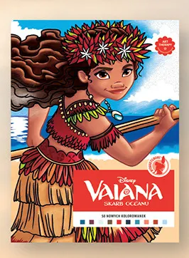 Książka Disney Vaiana Skarb oceanu 50 nowych kolorowanek promocja w Biedronka