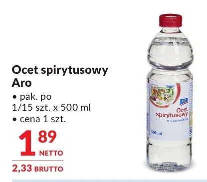 Ocet spirytusowy Aro promocja w Makro