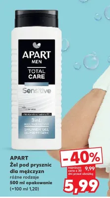 Żel pod prysznic dla mężczyzn różne rodzaje Sensitive Total Care promocja w Kaufland