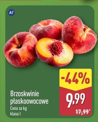 Brzoskwinie płaskoowocowe klasa I promocja w Aldi