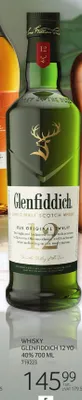 Whisky Glenfiddich 12 YO 40% promocja w Selgros