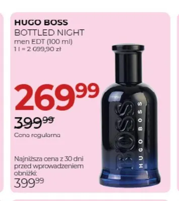 Woda toaletowa Bottled Night Hugo Boss promocja w Drogerie Jawa