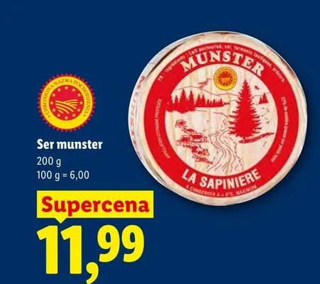 Ser Munster La Sapiniere promocja w Lidl