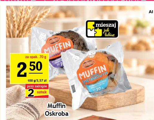 Muffin o smaku śmietankowym Oskroba promocja w Gram Market