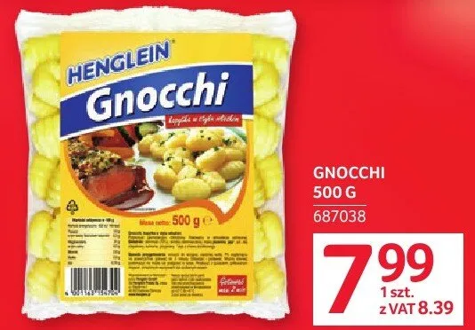 Gnocchi 500 g promocja w Selgros