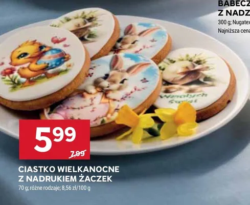 Ciastko wielkanocne z nadrukiem żaczek promocja w Stokrotka