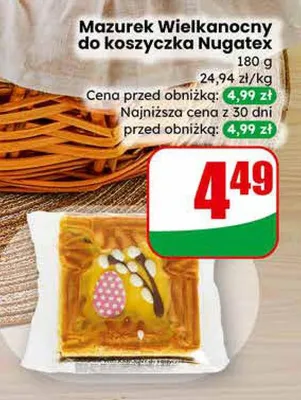 Mazurek wielkanocny do koszyczka promocja w Dino