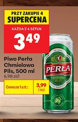 Piwo Perła Chmielowa Pils promocja w Biedronka