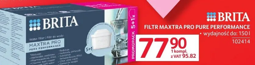 Filtr wkład BRITA MAXTRA PRO PURE PERFORMANCE 102711 promocja w Selgros