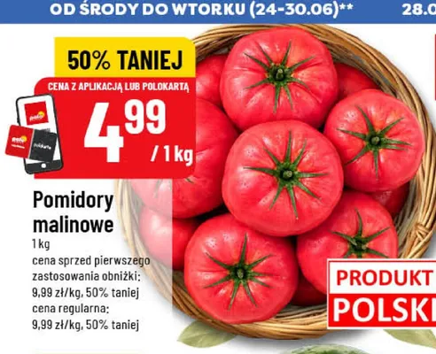 Pomidory malinowe promocja w POLOmarket