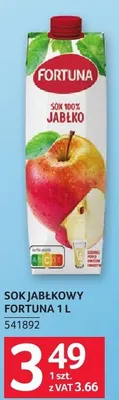 Sok jabłkowy Fortuna 1L promocja w Selgros