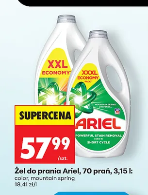 Żel do prania Ariel Mountain Spring promocja w Biedronka